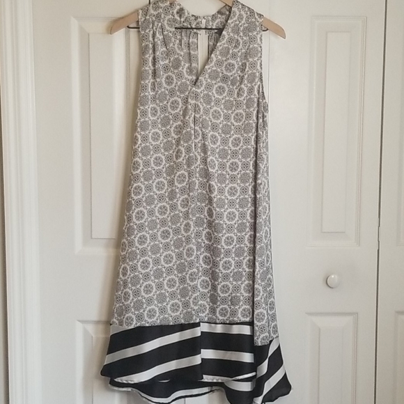 Peter Som Sleeveless Mixed Pattern Shift Dress - Picture 2 of 10